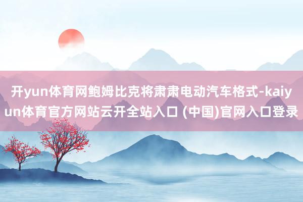 开yun体育网鲍姆比克将肃肃电动汽车格式-kaiyun体育官方网站云开全站入口 (中国)官网入口登录