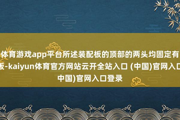 体育游戏app平台所述装配板的顶部的两头均固定有绝缘板-kaiyun体育官方网站云开全站入口 (中国)官网入口登录
