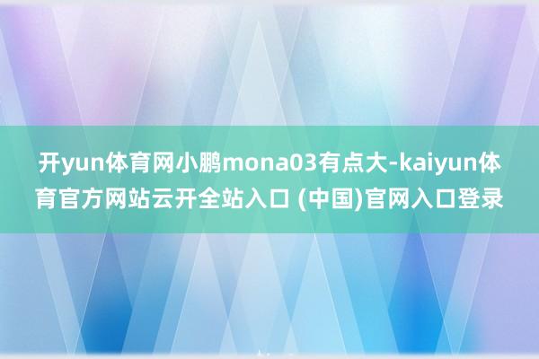 开yun体育网小鹏mona03有点大-kaiyun体育官方网站云开全站入口 (中国)官网入口登录