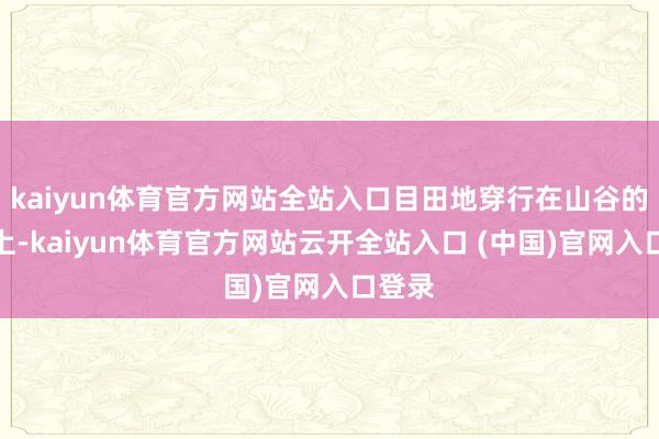 kaiyun体育官方网站全站入口目田地穿行在山谷的公路上-kaiyun体育官方网站云开全站入口 (中国)官网入口登录