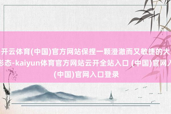 开云体育(中国)官方网站保捏一颗澄澈而又敏捷的大脑运转形态-kaiyun体育官方网站云开全站入口 (中国)官网入口登录