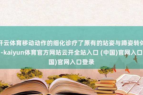 开云体育移动动作的细化诊疗了原有的站姿与蹲姿转体机制-kaiyun体育官方网站云开全站入口 (中国)官网入口登录