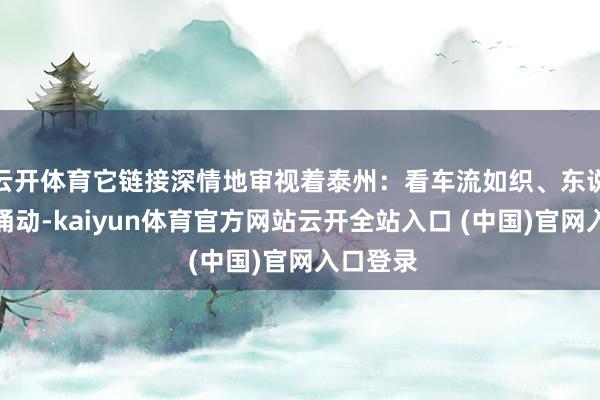 云开体育它链接深情地审视着泰州：看车流如织、东说念主潮涌动-kaiyun体育官方网站云开全站入口 (中国)官网入口登录