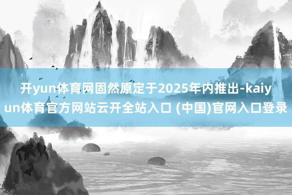 开yun体育网固然原定于2025年内推出-kaiyun体育官方网站云开全站入口 (中国)官网入口登录