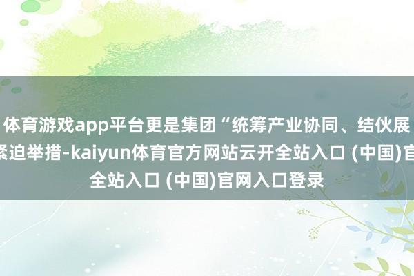 体育游戏app平台更是集团“统筹产业协同、结伙展现价值”的紧迫举措-kaiyun体育官方网站云开全站入口 (中国)官网入口登录