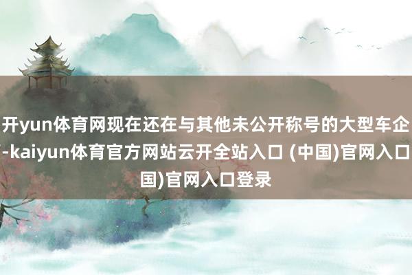 开yun体育网现在还在与其他未公开称号的大型车企合营-kaiyun体育官方网站云开全站入口 (中国)官网入口登录