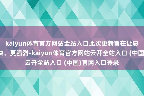 kaiyun体育官方网站全站入口此次更新旨在让总共体验变得更快、更强烈-kaiyun体育官方网站云开全站入口 (中国)官网入口登录