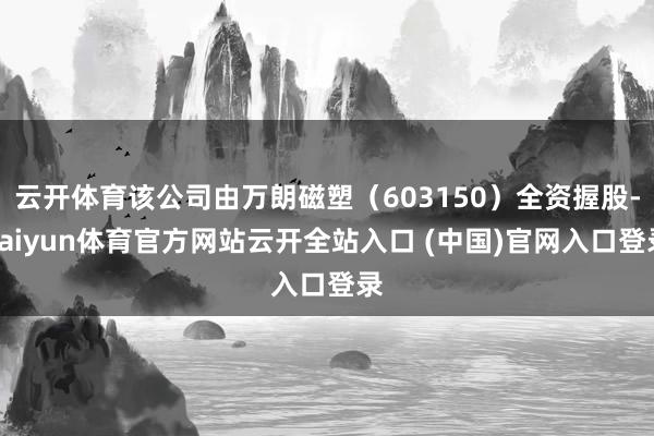 云开体育该公司由万朗磁塑(603150)全资握股-kaiyun体育官方网站云开全站入口 (中国)官网入口登录